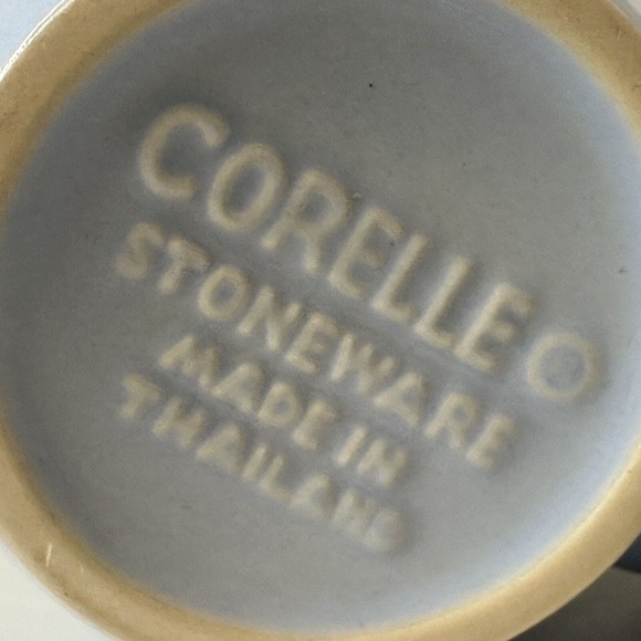 CORELLE Coordinate Stoneware Light Sky Blue coffee Mugs set of 2 CLEAN/VINTAGE - Picture 2 of 9